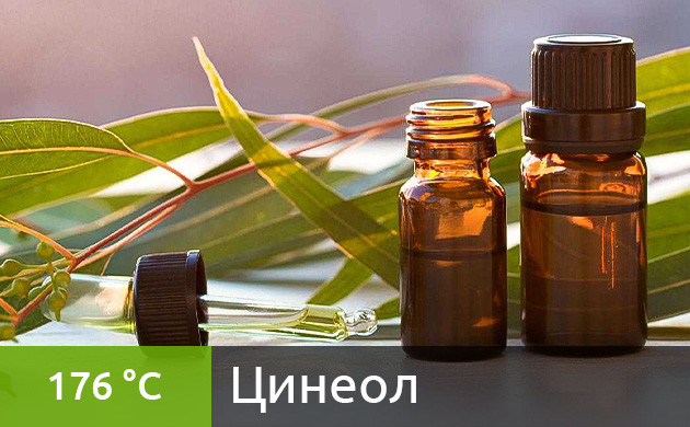 Оптимальная температура для вейпинга цинеола (176 °C)