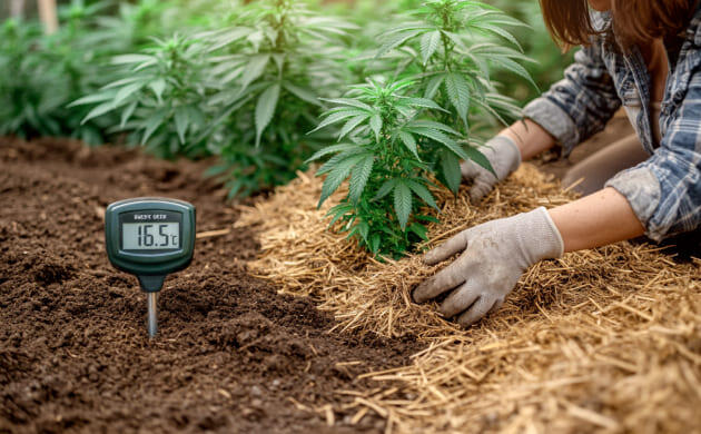 Как и когда мульчировать почву под коноплю