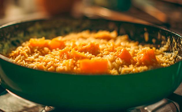 4. Соеденить ризотто и тыкву