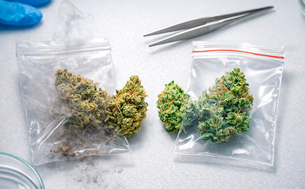 Влияние пластика на шишки конопли