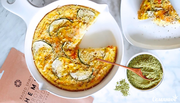 Готовая фриттата и конопляный протеин