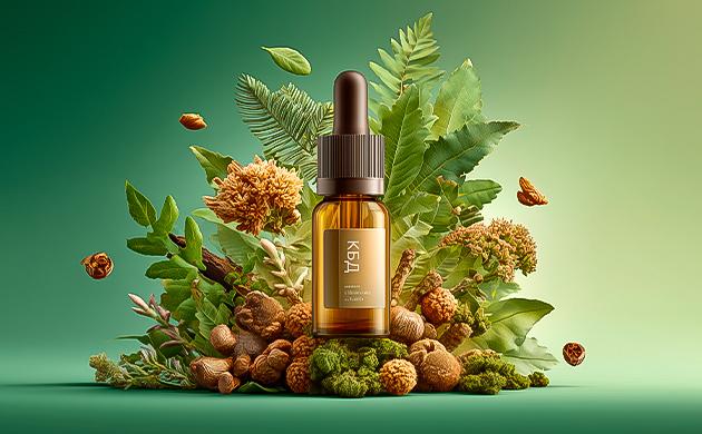 Синергия КБД и адаптогенов для снижения стресса и восстановления баланса