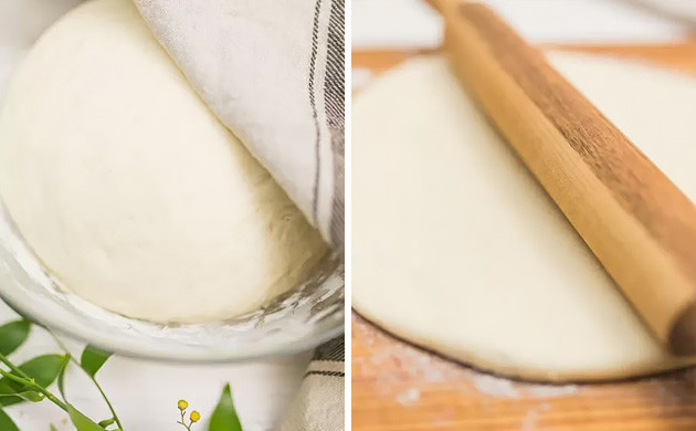 Раскатать тесто для пиццы