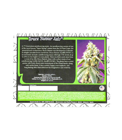 Семена сорта Bruce Banner Auto (Sweet Seeds)